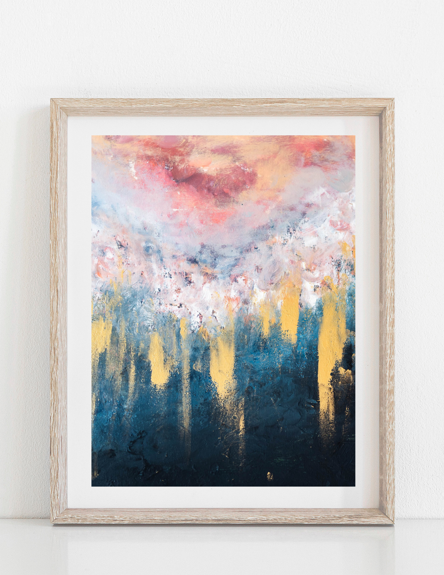 Golden Haze – Abstract Sunset Art Print