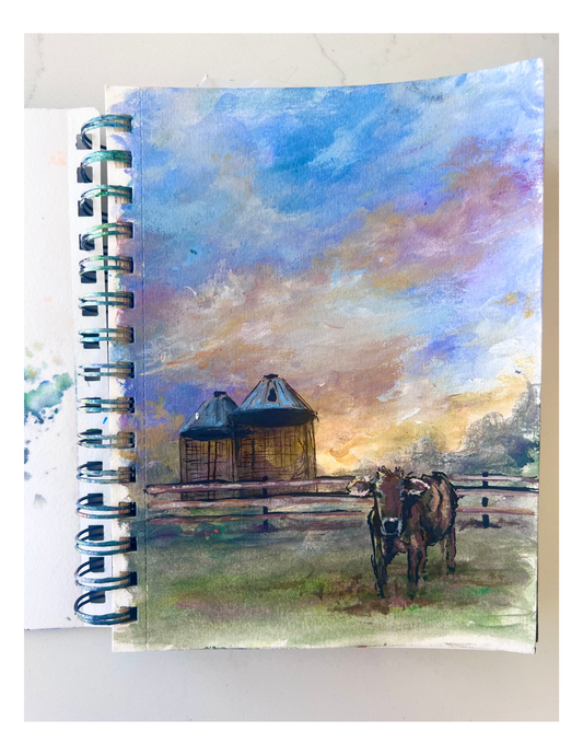 "Easter at the Farm" - Original Painting