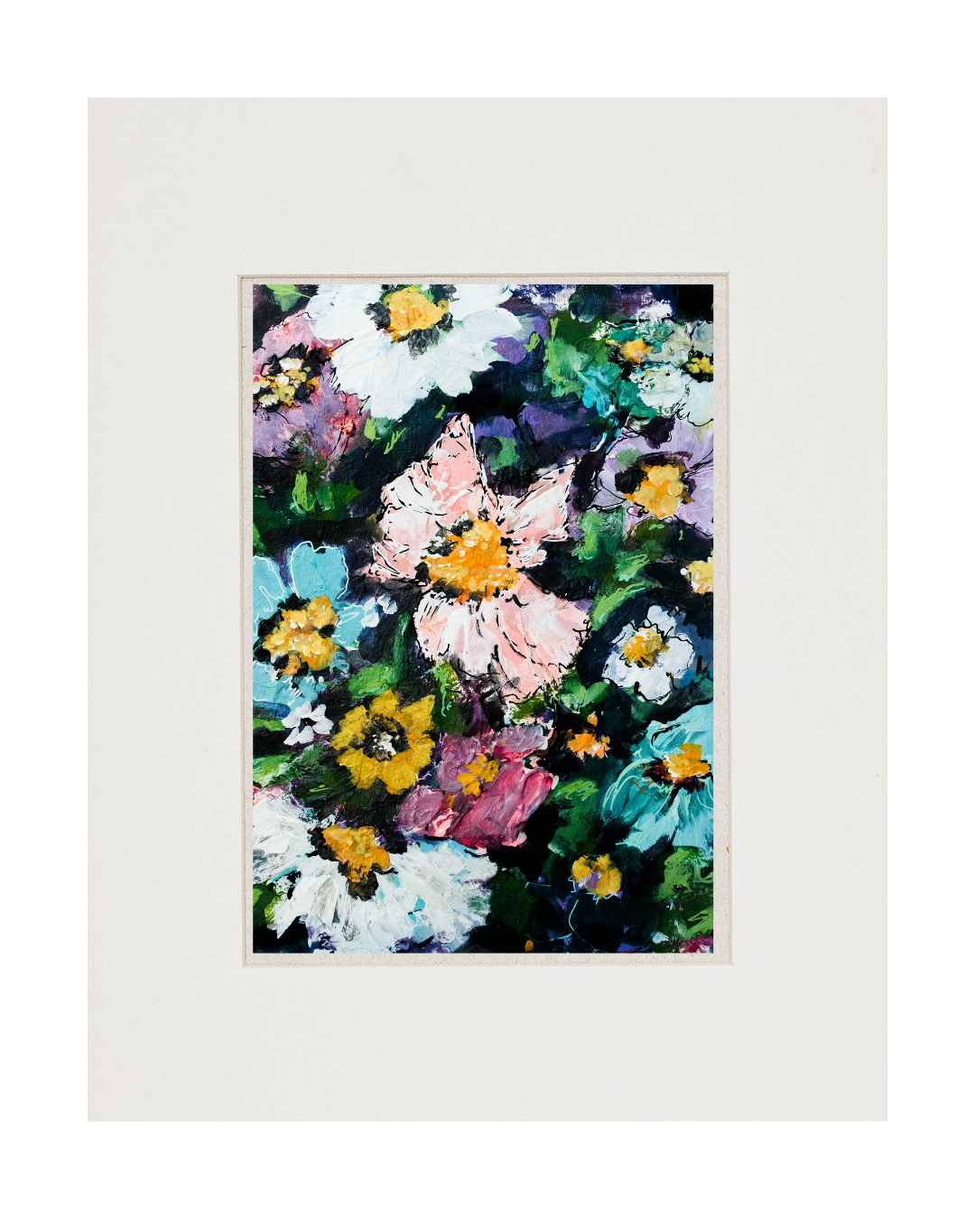"Scrap Paper Blossoms" - Art Print