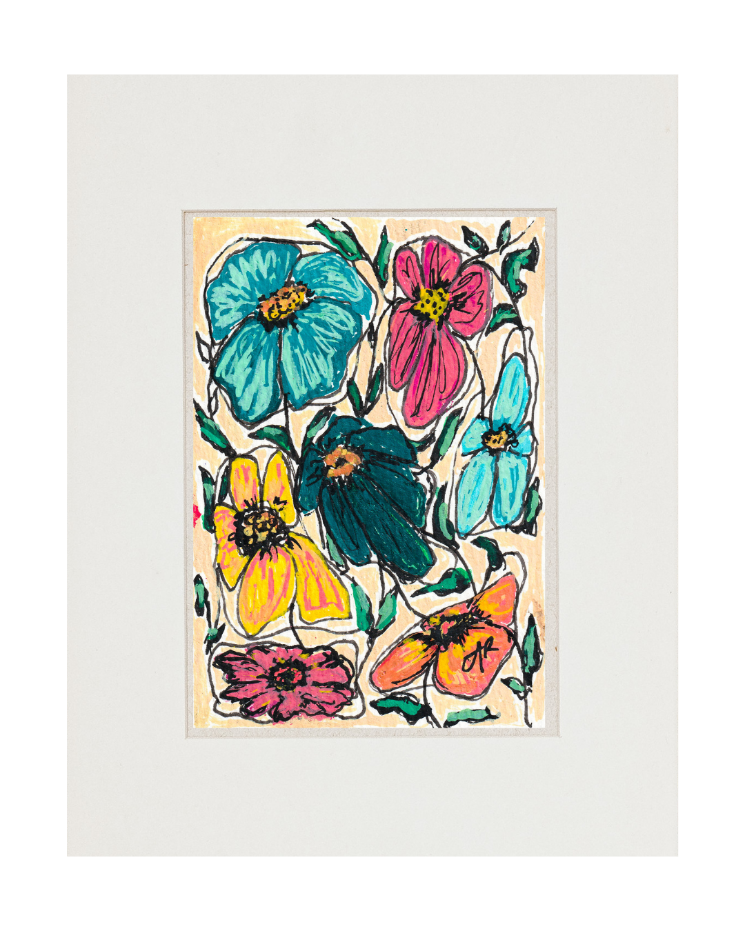 "Flower Shapes" Art Print
